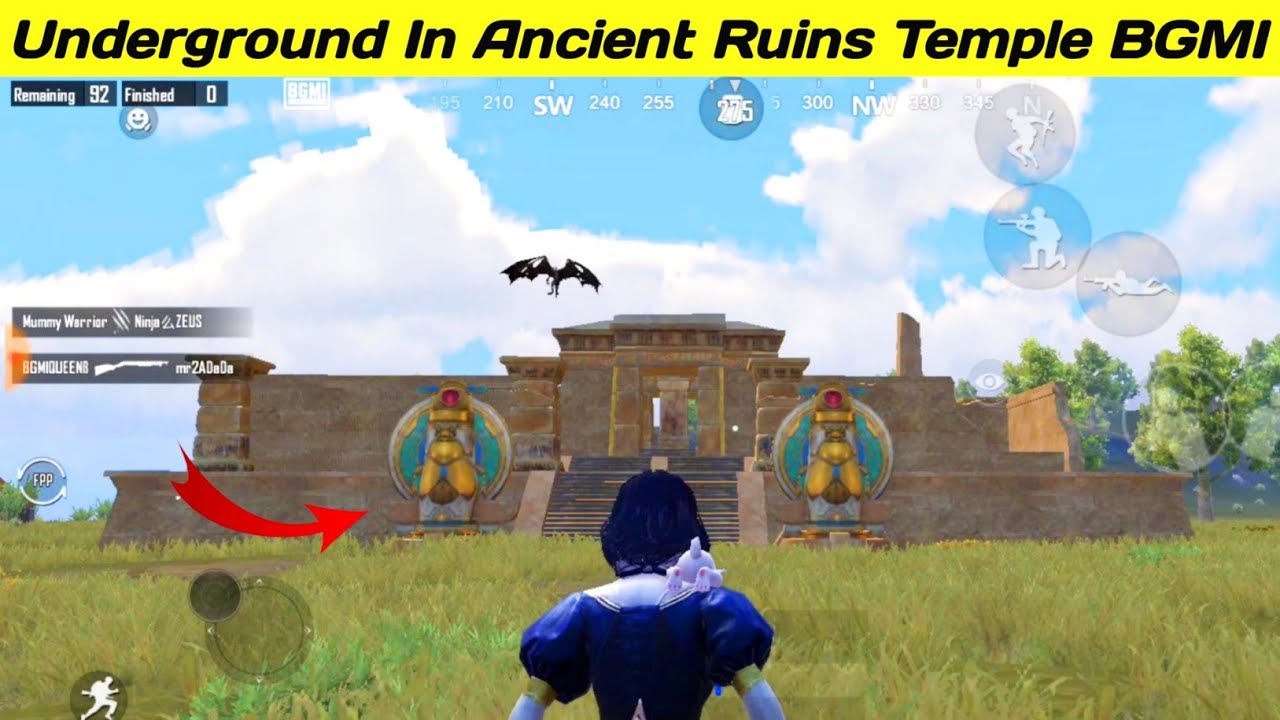 Underground In Ancient Ruins Temple BGMI/PUBG 😲🔥 How to Go Underground of Anicent Ruins Temple
