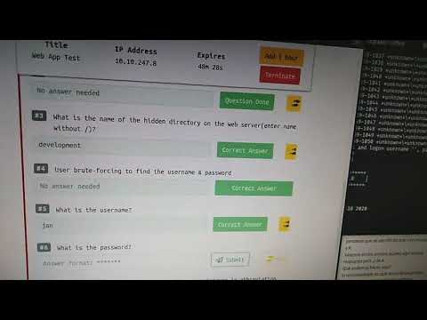 Solving questions on TryHackMe