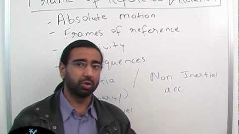 Relativity and Frames Of Reference Part 1