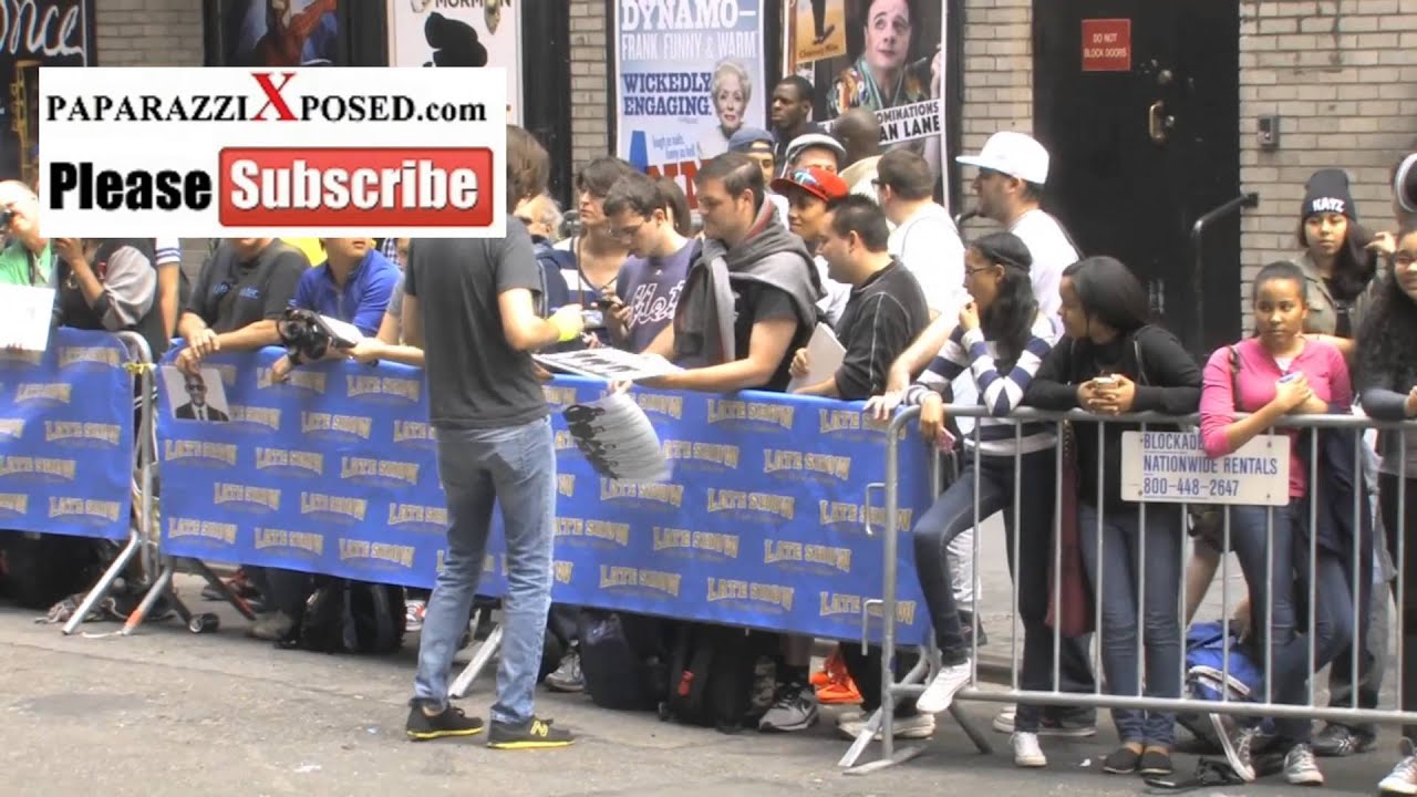 Bryan Devendorf outside The Late Show with David Letterman in New York