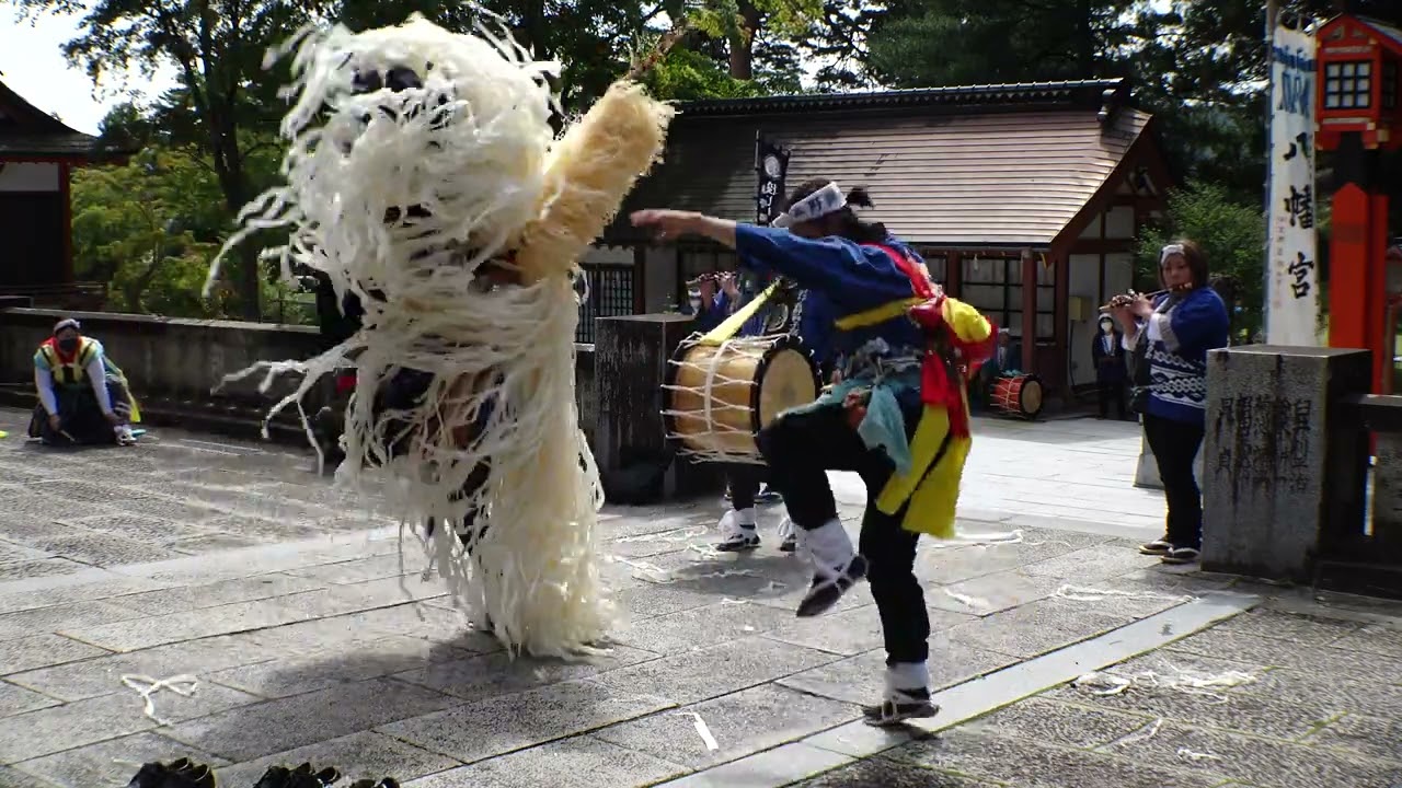2022長野獅子踊り（遠野郷八幡宮例大祭） - YouTube