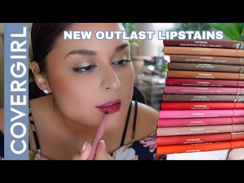 NEW Covergirl Outlast Lipstains Review & Swatches | Aliespice