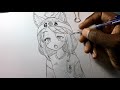 كيف ترسم فتاة انمي كيوت بقلم رصاص فقط |drawing cute anime girl