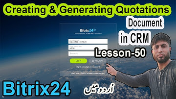 Creating & Generating Quotations in Bitrix24 | Bitrix24 | Lesson-50