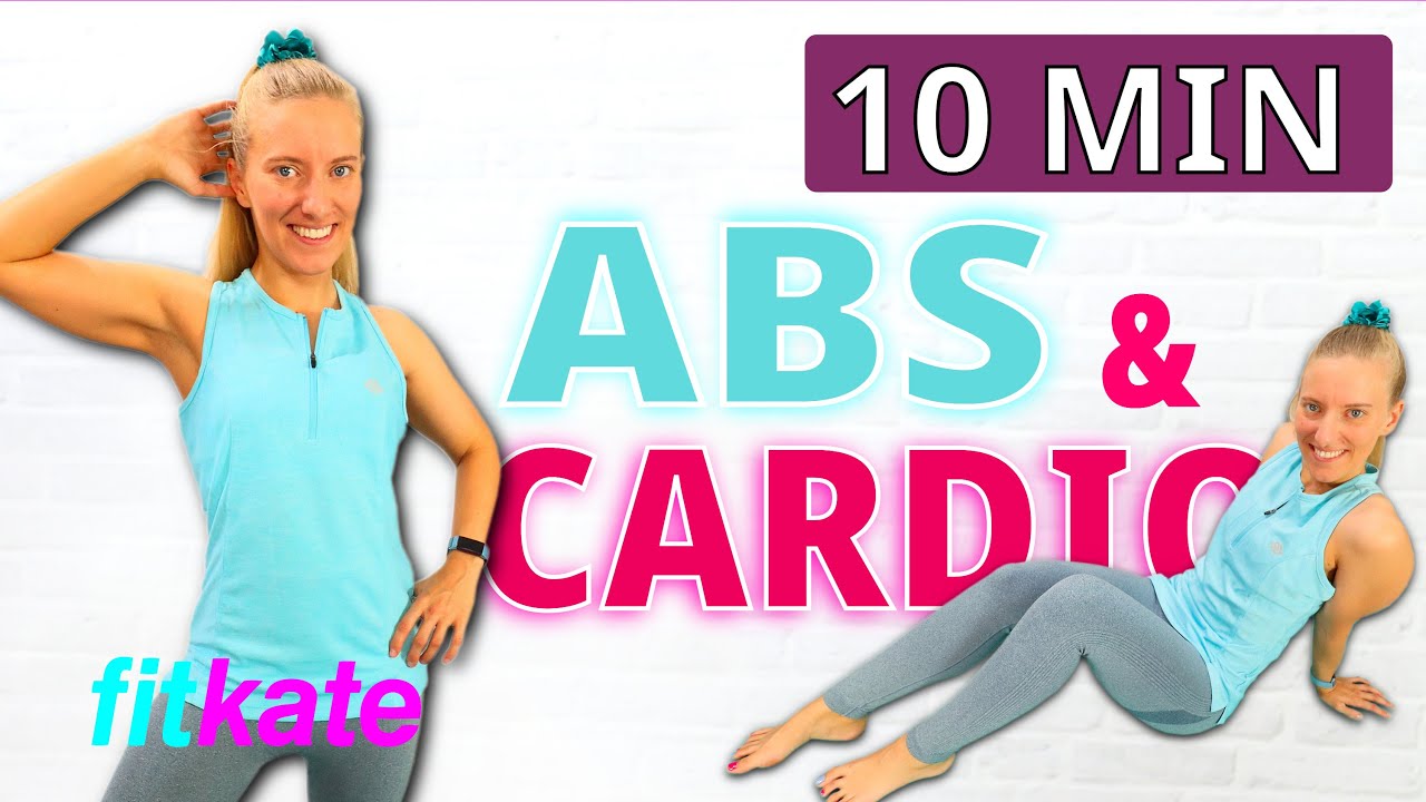 10 MIN Abs & Cardio HiiT Workout | No Equipment needed | at home sweaty ...