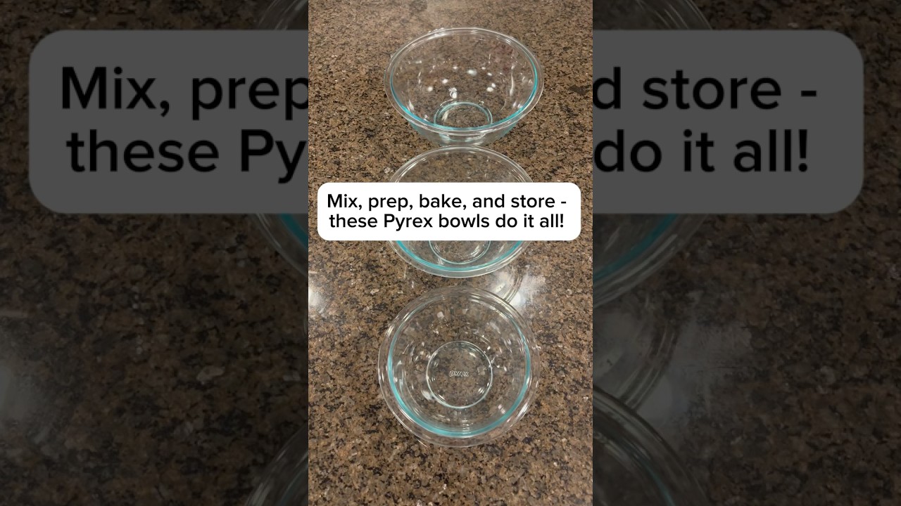 🥣 Pyrex Glass Mixing Bowls | Oven, Microwave & Dishwasher Safe