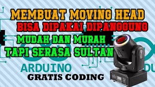 DIY || Cara mudah bikin lampu panggung menggunakan paralon dan arduino | BEAM MOVING HEAD