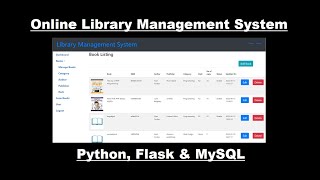 Online Library Management System with Python, Flask & MySQL | Python projects
