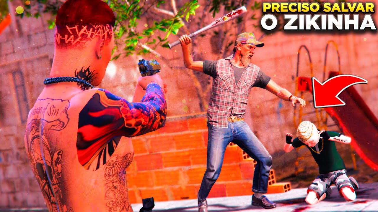 GTA V: VIDA DO CRIME | NÃO VOU DEIXAR!!!😠O PAI DO ZIKINHA APARECEU E QUER LEVA-LO EMBORA... |#106