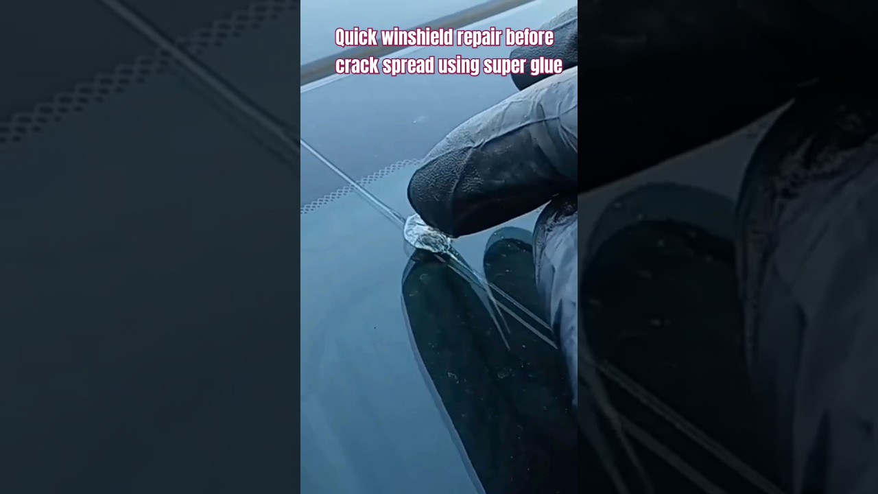 Быстрое решение! Нанесите суперклей на треснувшее лобовое стекло перед нанесением.