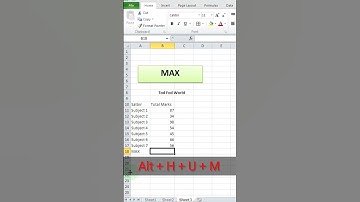 Max formula shortcut in excel || Excel Tips & Tricks || @todfodeducation