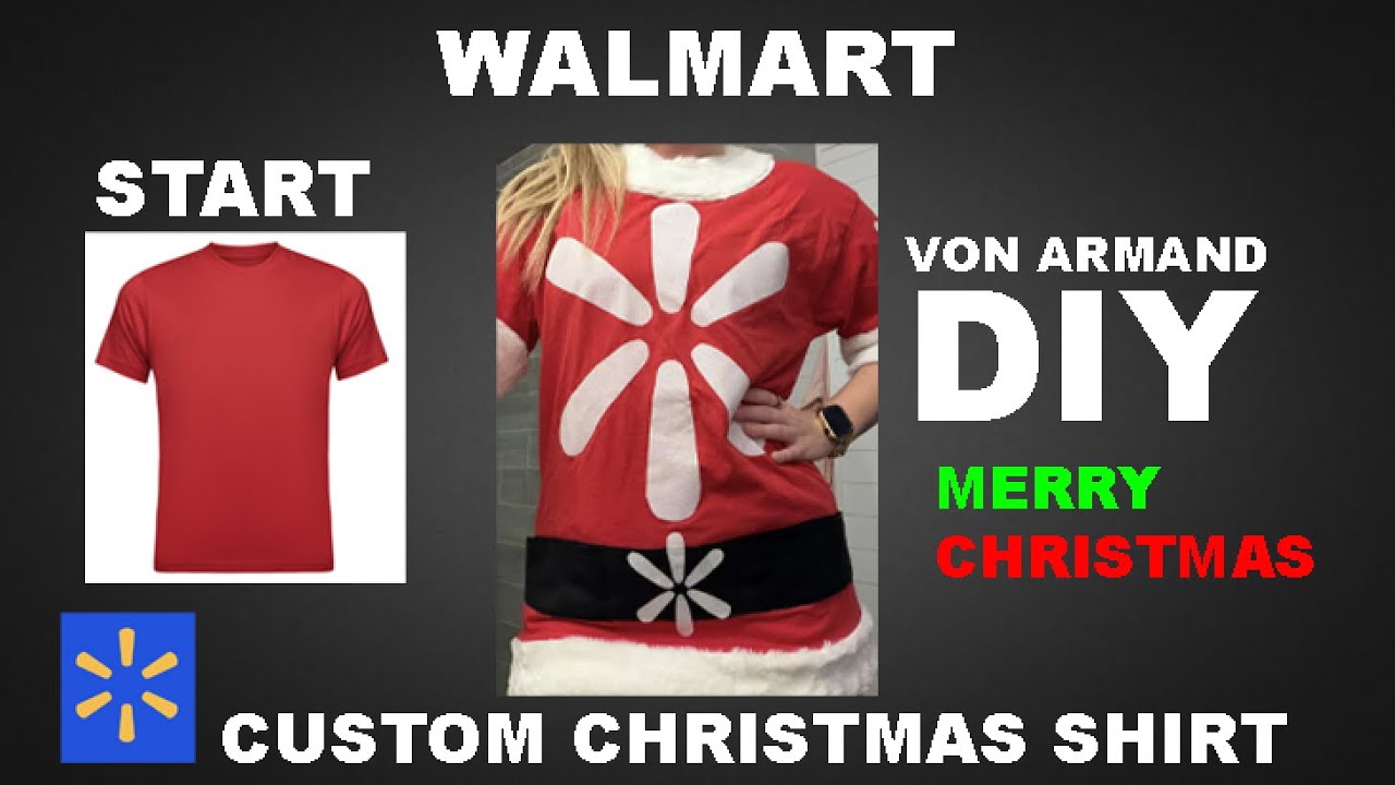 (DIY)How to make a Walmart Christmas T-Shirt