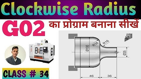 #ClockwiseRadiusprogramming# G02 code me Clockwise Radius का प्रोग्राम बनाना सीखे ||Clockwise Radius