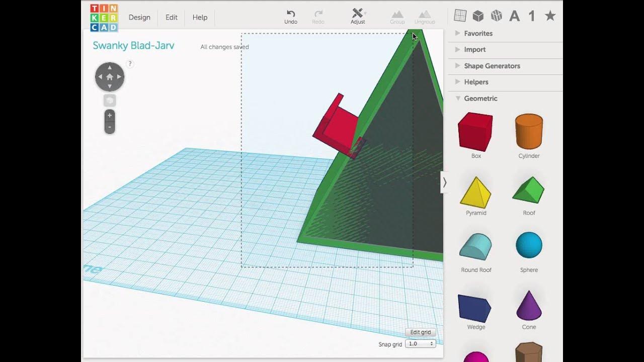 Import shapes. Названия инструментов Tinkercad. Как сделать Geometric Trophy в Tinkercad.