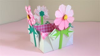 折り紙 コスモスの花 折り方 2 Origami Cosmos Flower Tutorial Niceno1 ナイス折り紙 Niceno1 Origami