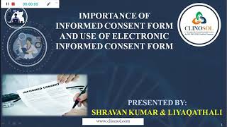 Importance Of Informed Consent Form And Use Of Electronic Infromed  Consent Form