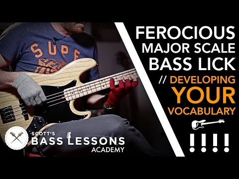 ferocious-major-scale-bass-lick---developing-your-vocabulary-///-scott's-bass-lessons