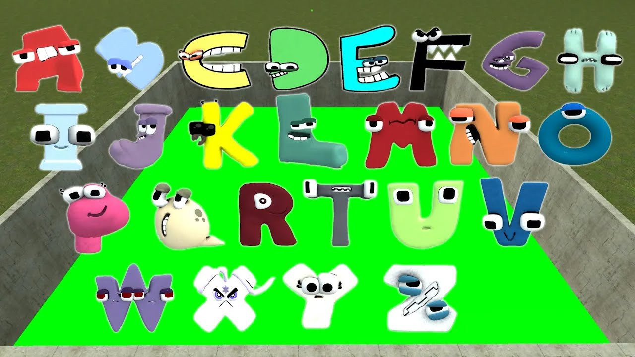 DESTROY 3D ALPHABET LORE FAMILY in TOXIC HOLE - Garry's Mod