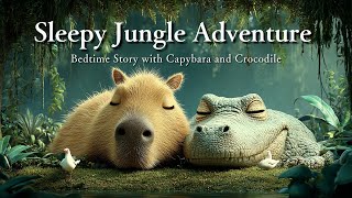 Sleepy Jungle Adventure 🌙 | Bedtime Story with Capybara and Crocodile | Relaxing Night Journey screenshot 5