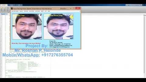 Attendance Maintenance from Face Recognition System using image processing Matlab project Code