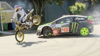Gymkhana Action with Ken Block and Travis Pastrana