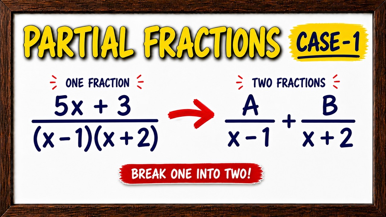 Master Partial Fractions in 13 Mins! (4 Cases Explained + Case 1 solved ...