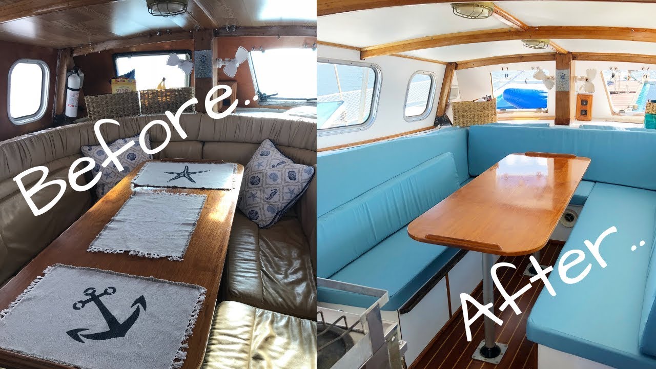 COMPLETE OVERHAUL of our Sailing Catamaran Interior!