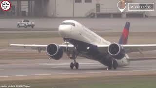 Delta Airlines Airbus A220 Near Tail Strike