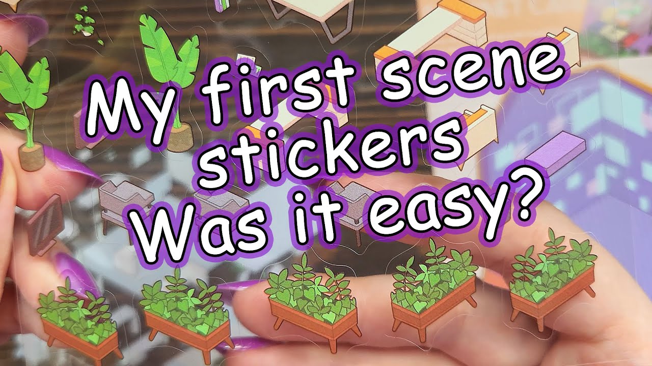 My first miniature scene stickers Internet cafe