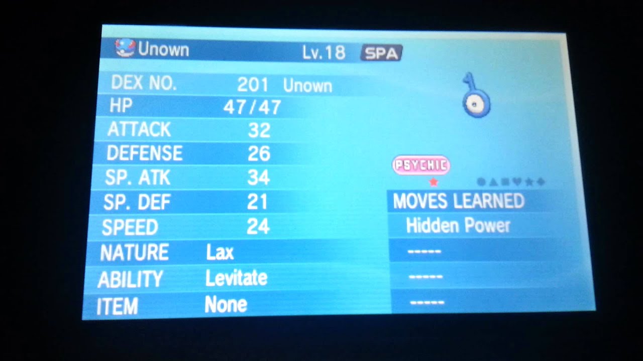 What happens when you get all the Unown Pokemon?