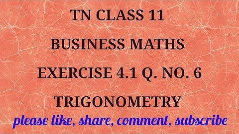 TN 11 Business Maths exercise 4.1 question number 6