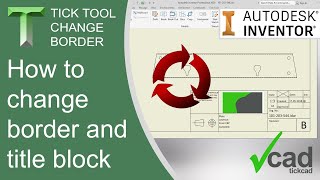 How To Change Title Block and Border in Inventor | Tick Tool