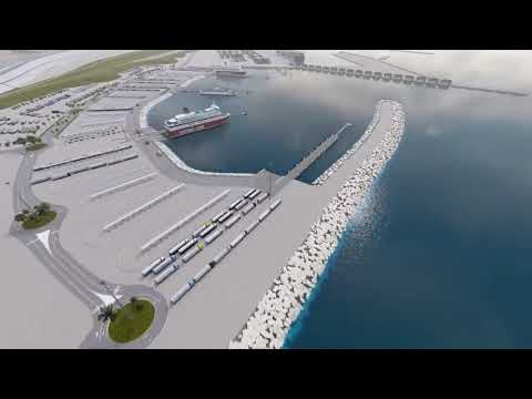 Le futur projet d’extension du port passager de TANGER MED en animation 3D