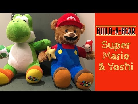 Luca Makes Super Mario and Yoshi Plush Toys at Build A Bear Workshop