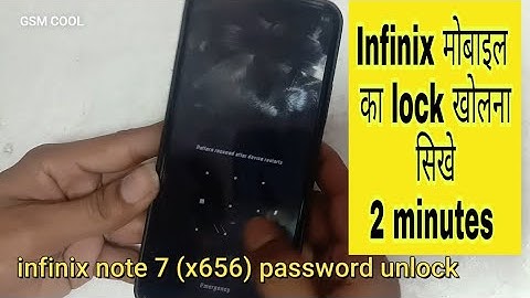 Infinix Note 7 X656 Hard Reset.