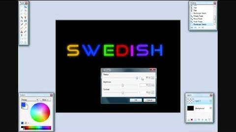 6 paint net neon text