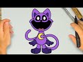 Comment dessiner catnap poppy playtime tape par tape facile et rapide