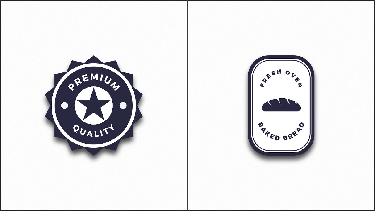 Two Badge Logo Design | Affinity Designer Tutorial - YouTube