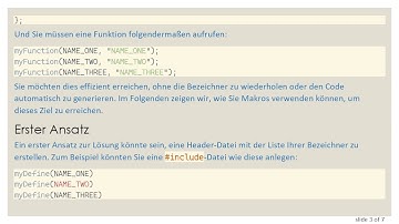 Wie man sowohl einen C-Bezeichner als auch einen String mit Makros in C/C+ +  erstellt
