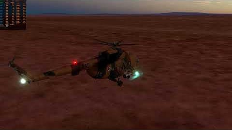 DCS World - Mi-8 - Emergency Landing 1 gas turbine