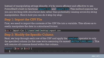 How to Remove Commas from a Specific CSV Column Using PowerShell