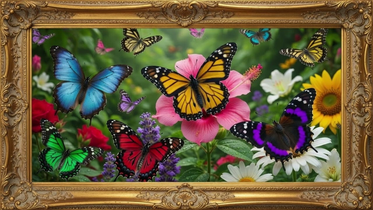 Beautiful Butterflies | Frame TV Art silent | Arte de TV mariposas | तितलियों
