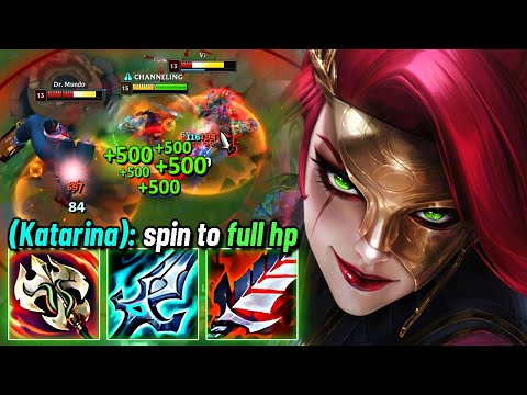 NEW* HEALING KATARINA IS OP (Spin to FULL HP) - YouTube