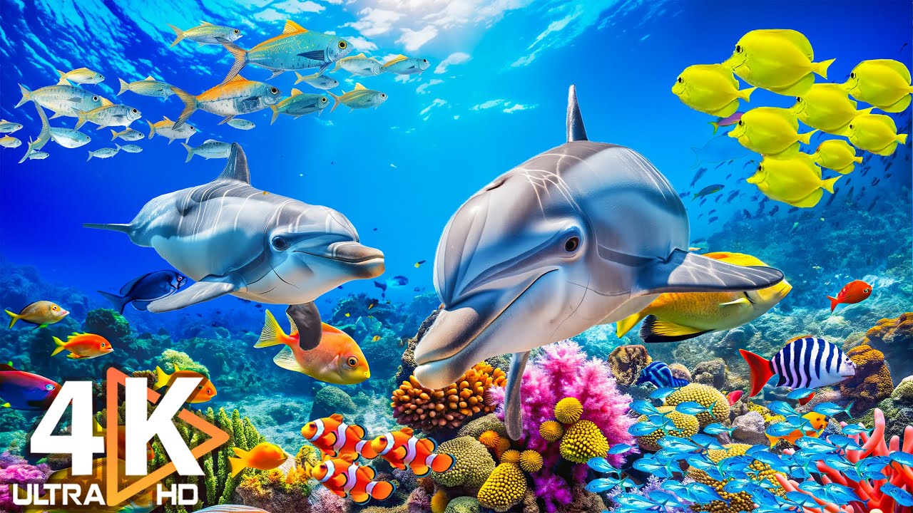 Животные океана 4K - Прекрасные коралловые рифы, морские животные и расслабляющая музыка #23