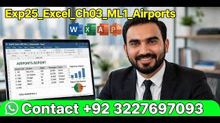 Exp25_Excel_Ch03_ML1_Airports | excel Chapter 3: Grader Mid-Level 1 - Airport Passenger Counts