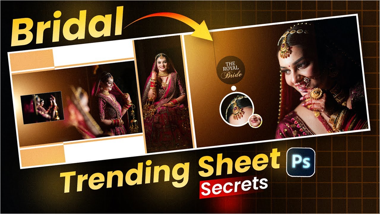 How to Design Stunning 12x36 Bridal Sheet in Photoshop & Free PSD Download