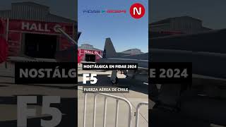 Nostálgica en FIDAE 2024. F5 Tigre III y F16 A/B, pertenecientes a la Fuerza Aérea de Chile.