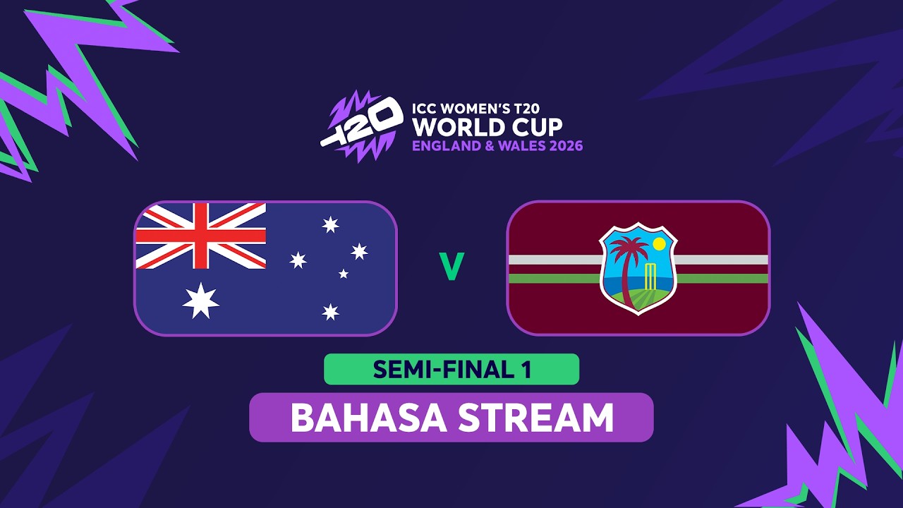 ICC Women's T20 World Cup 2026 Semi-Final 1: Australia vs West Indies(Bahasa) #t20worldcup