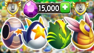 Ich habe 15.000 Edelsteine ​​ausgegeben und viele heroische Drachen bekommen! Dragon City screenshot 4