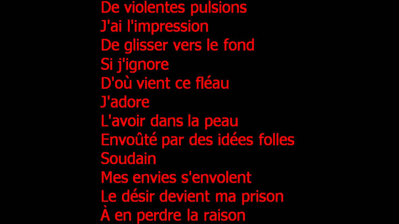 Lyrics le bien qui fait mal